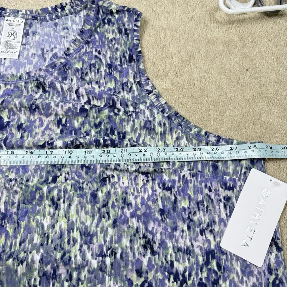 Athleta Ultimate Muscle Tank Women Size 3X Abstract Print NWT $65 UPF Quick Dry - Picture 6 of 8